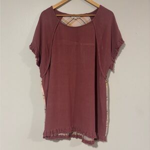 Umgee XL short sleeve flowy top